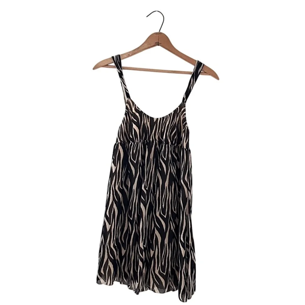 Cosabella Zebra Stripe Mesh Negligée‎ - size Medium